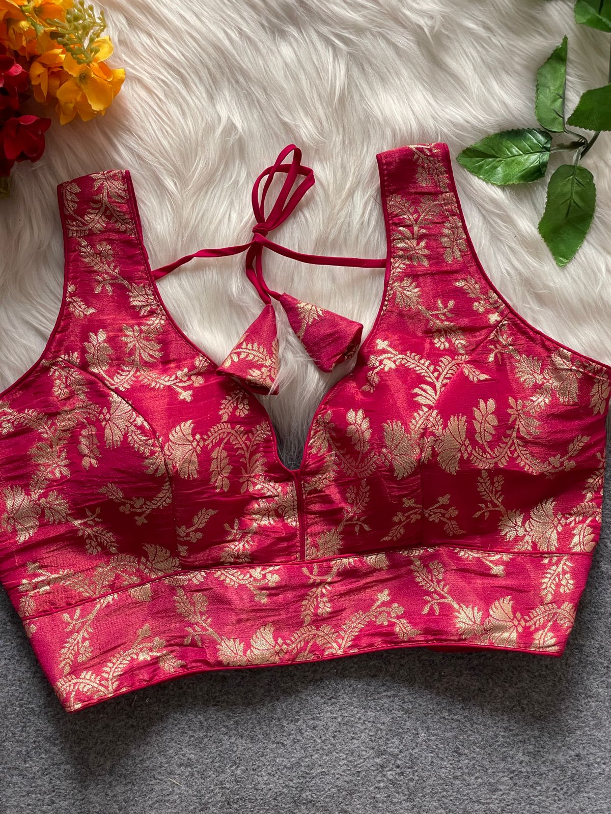 Ruh Radhika Cosmos Simmer Jacquard Silk Blouse