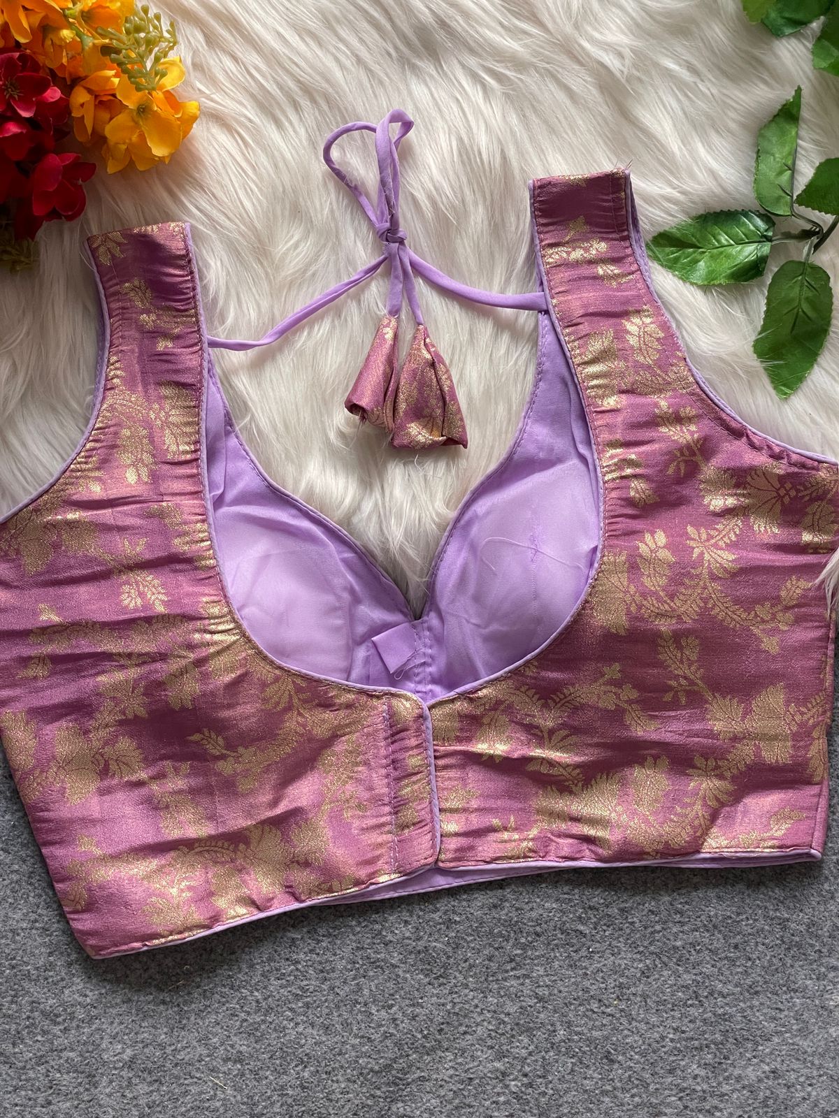 Ruh Radhika Cosmos Simmer Jacquard Silk Blouse