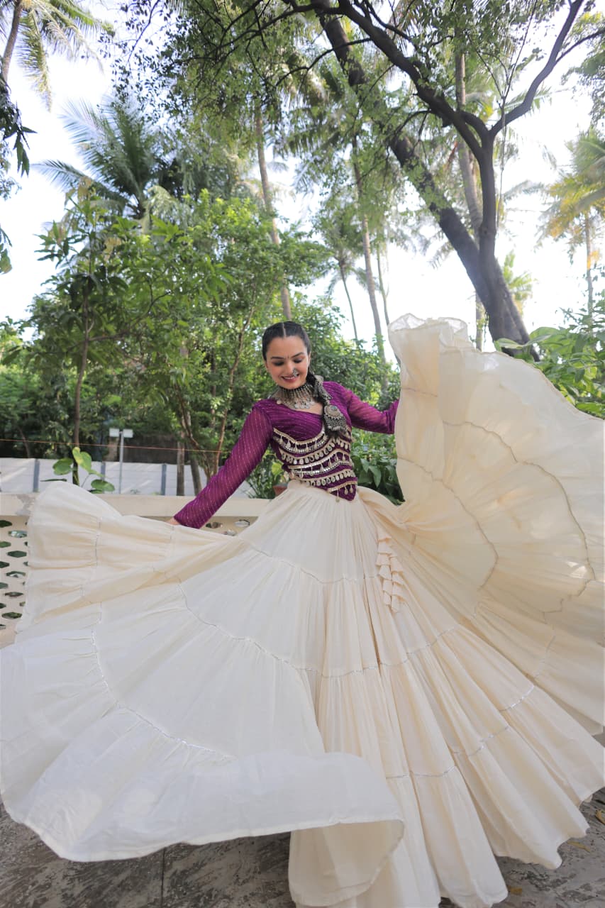 Lekha KA 5048 Kora Cotton Navratri Collection