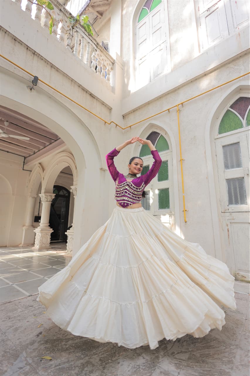Lekha KA 5048 Kora Cotton Navratri Collection