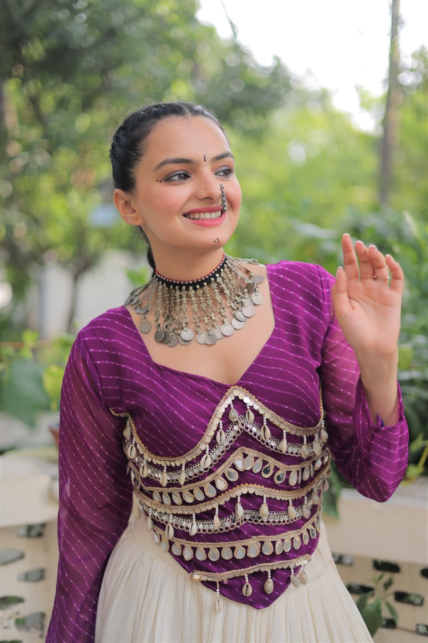 Lekha KA 5048 Kora Cotton Navratri Collection