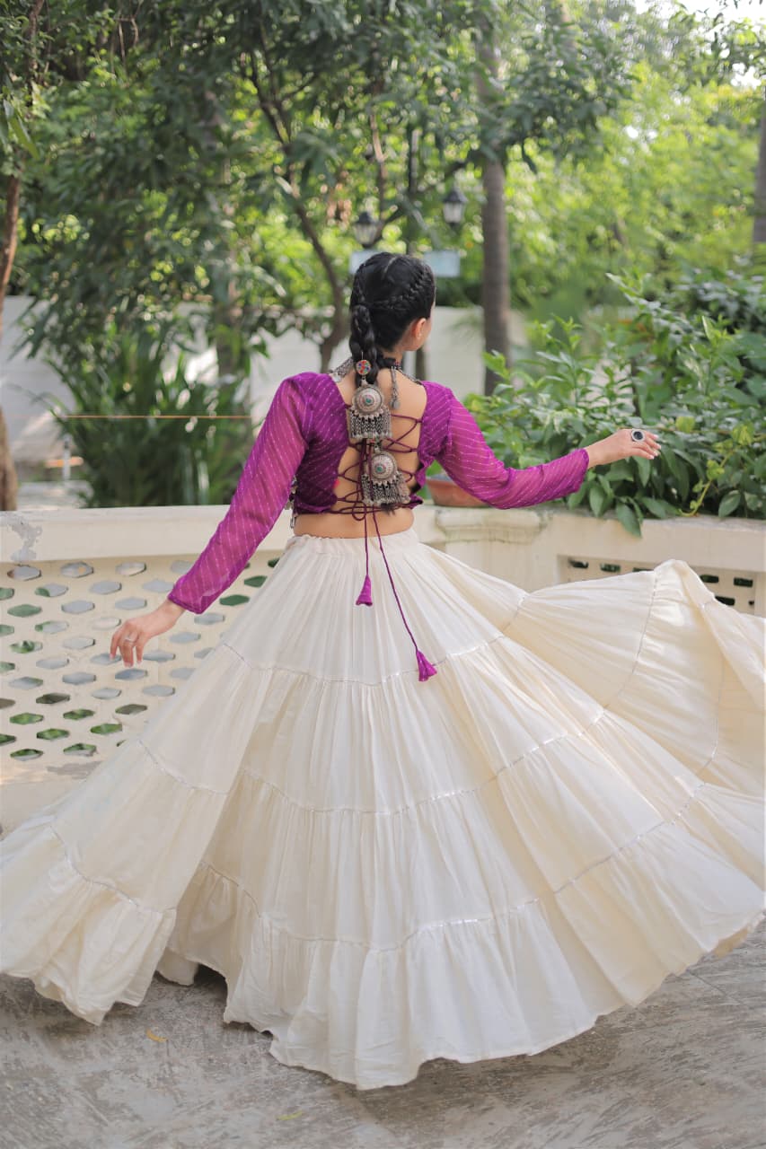 Lekha KA 5048 Kora Cotton Navratri Collection