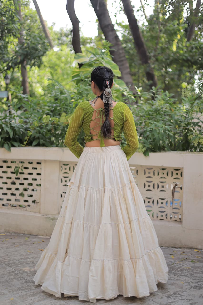 Lekha KA 5048 Kora Cotton Navratri Collection