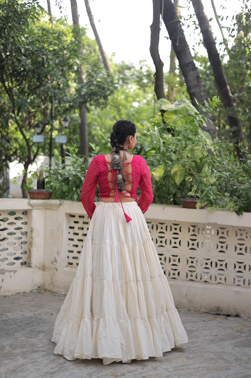 Lekha KA 5048 Kora Cotton Navratri Collection