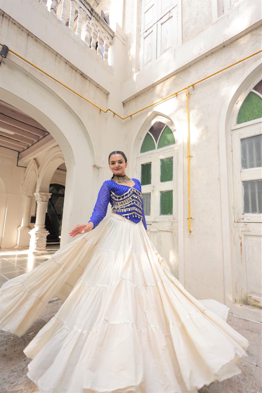 Lekha KA 5048 Kora Cotton Navratri Collection