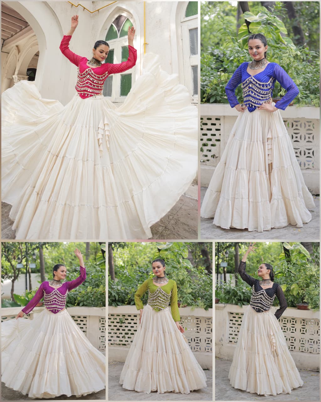 Lekha KA 5048 Kora Cotton Navratri Collection