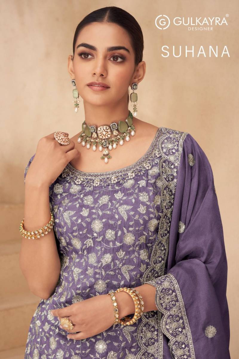 Gulkayra Suhana Designer Shimmer Silk Salwar Suit Collection