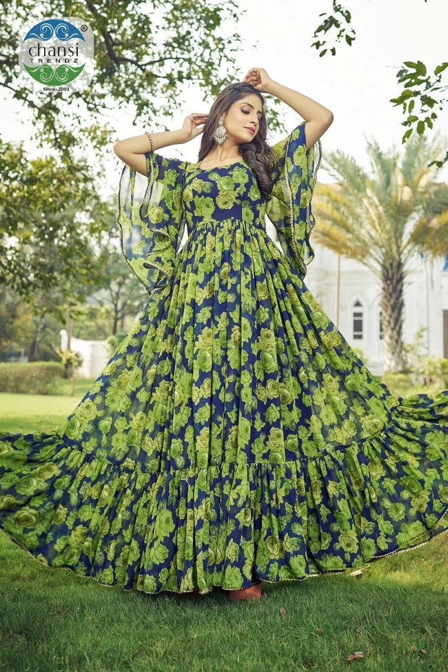 Chansi Maahi 011 Printed Gown Collection