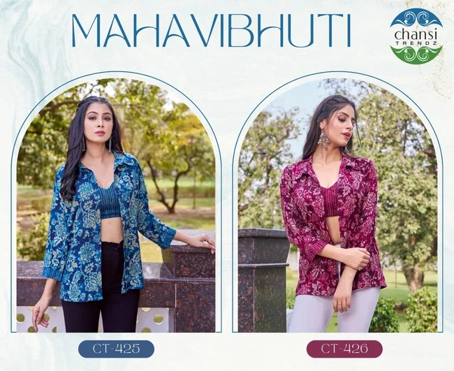 Chansi Mahavibhuti 032 Crop Top With Printed Shirt Collection