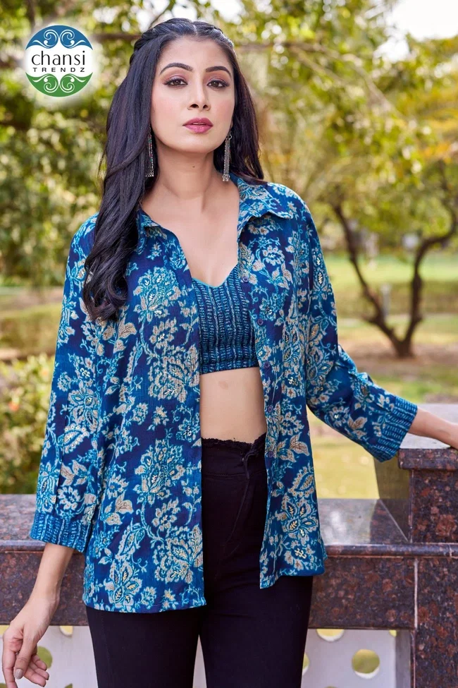 Chansi Mahavibhuti 032 Crop Top With Printed Shirt Collection