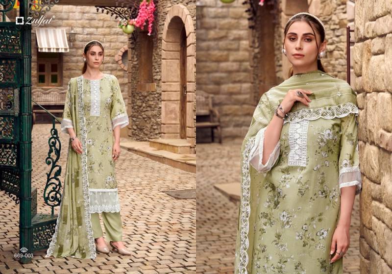 Zulfat Kiyara Cotton Printed Dress Material Collection