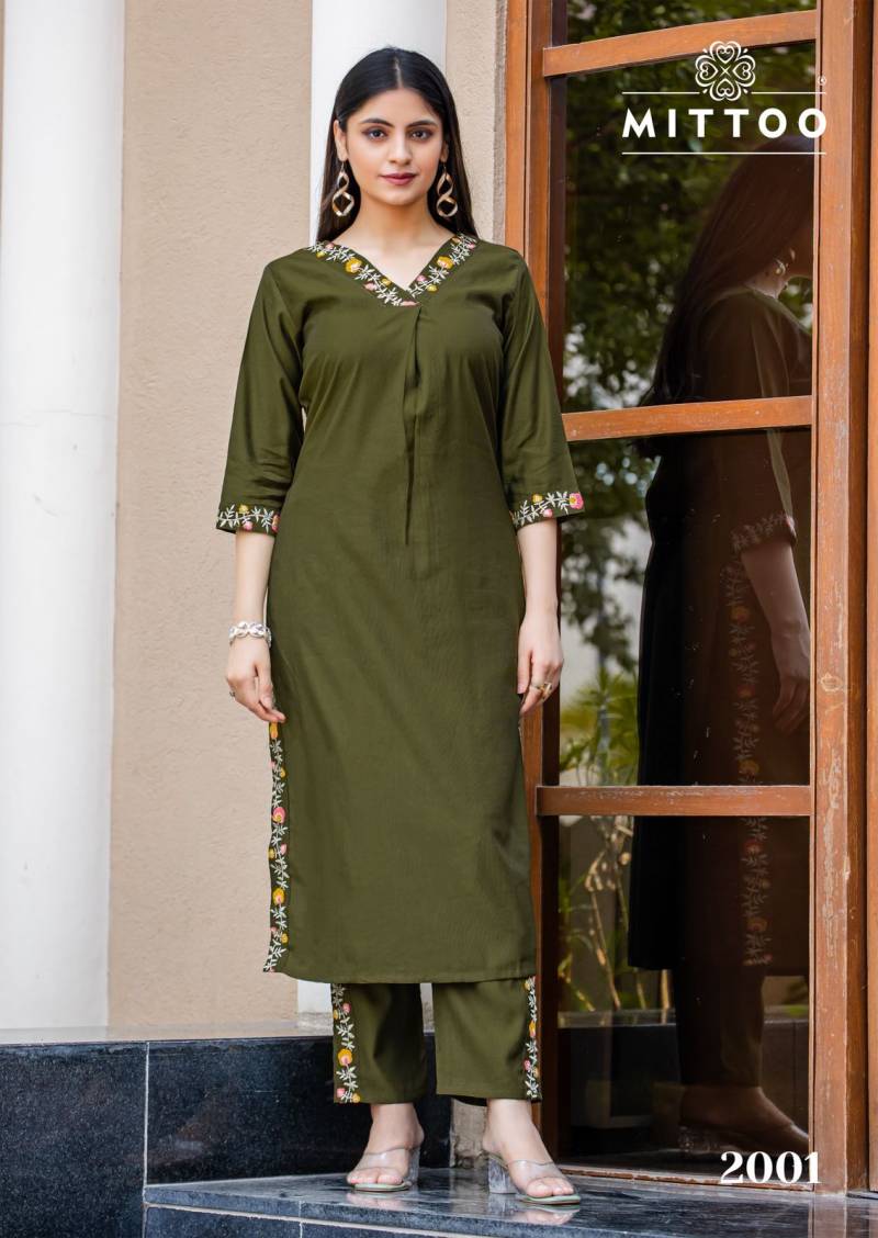 Mittoo Ansuya Gadhawal Stylish Kurti With Bottom Collection