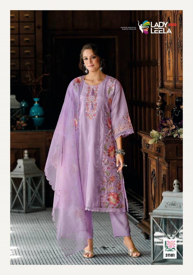 Lady Leela Saaj Viscose Heavy Embroidery Kurti Bottom With Dupatta