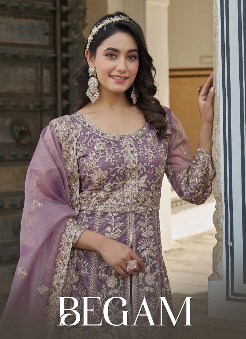 Senhora Begam Butterfly Net Work Fancy Indo Western Collection