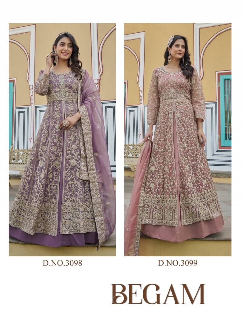 Senhora Begam Butterfly Net Work Fancy Indo Western Collection