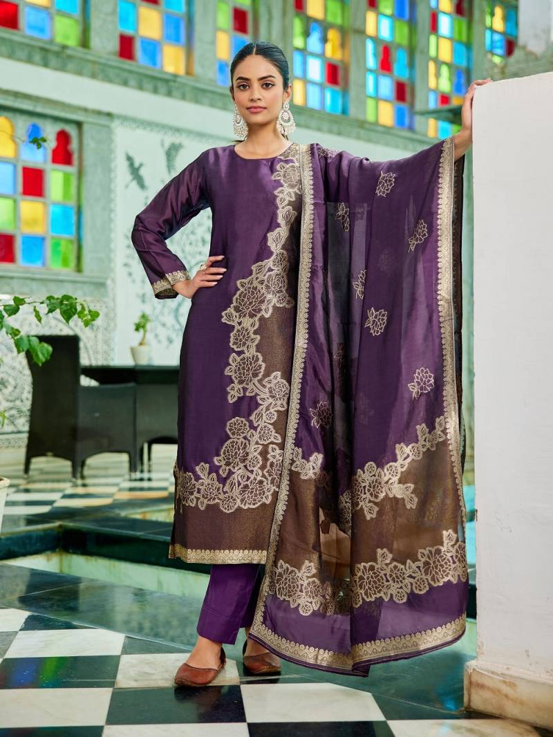 Ibiza Fashion Nista Banglory Silk Jacquard Salwar Suit Collection