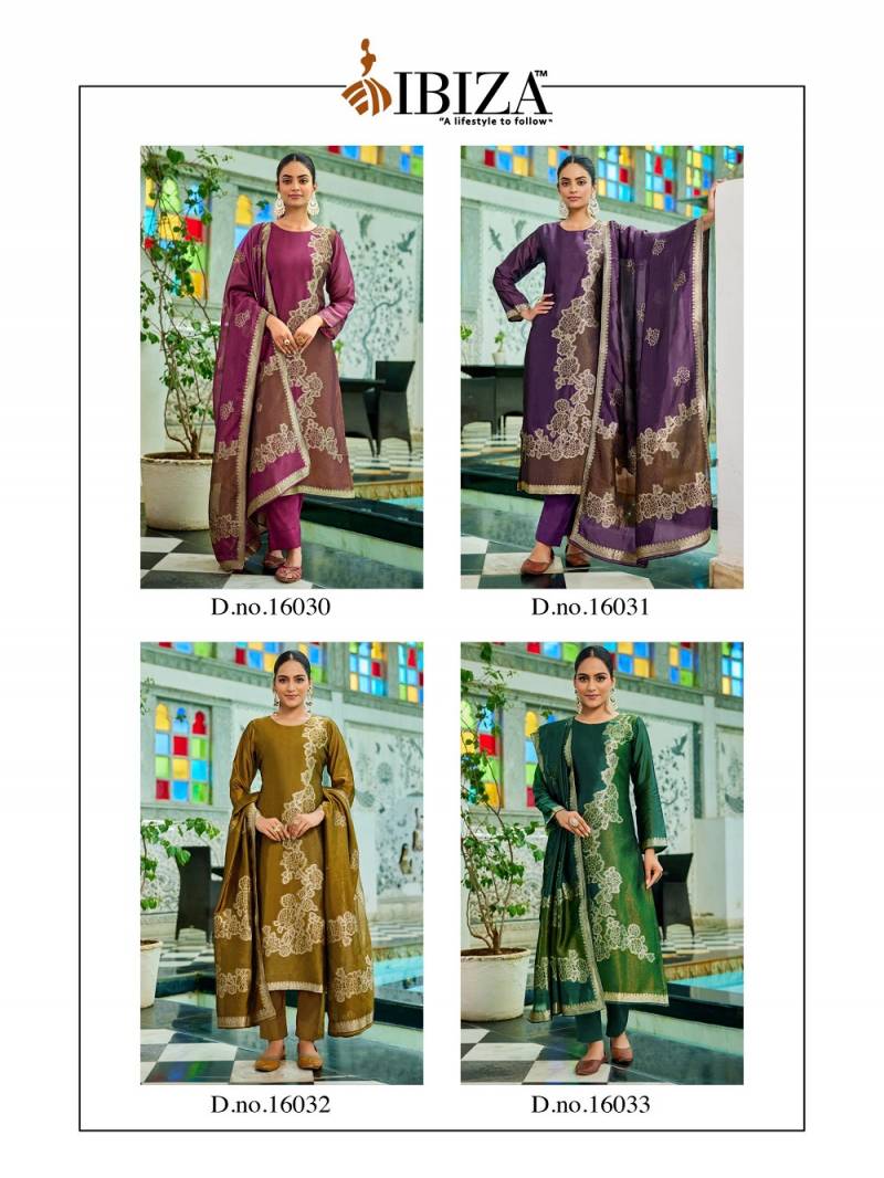 Ibiza Fashion Nista Banglory Silk Jacquard Salwar Suit Collection
