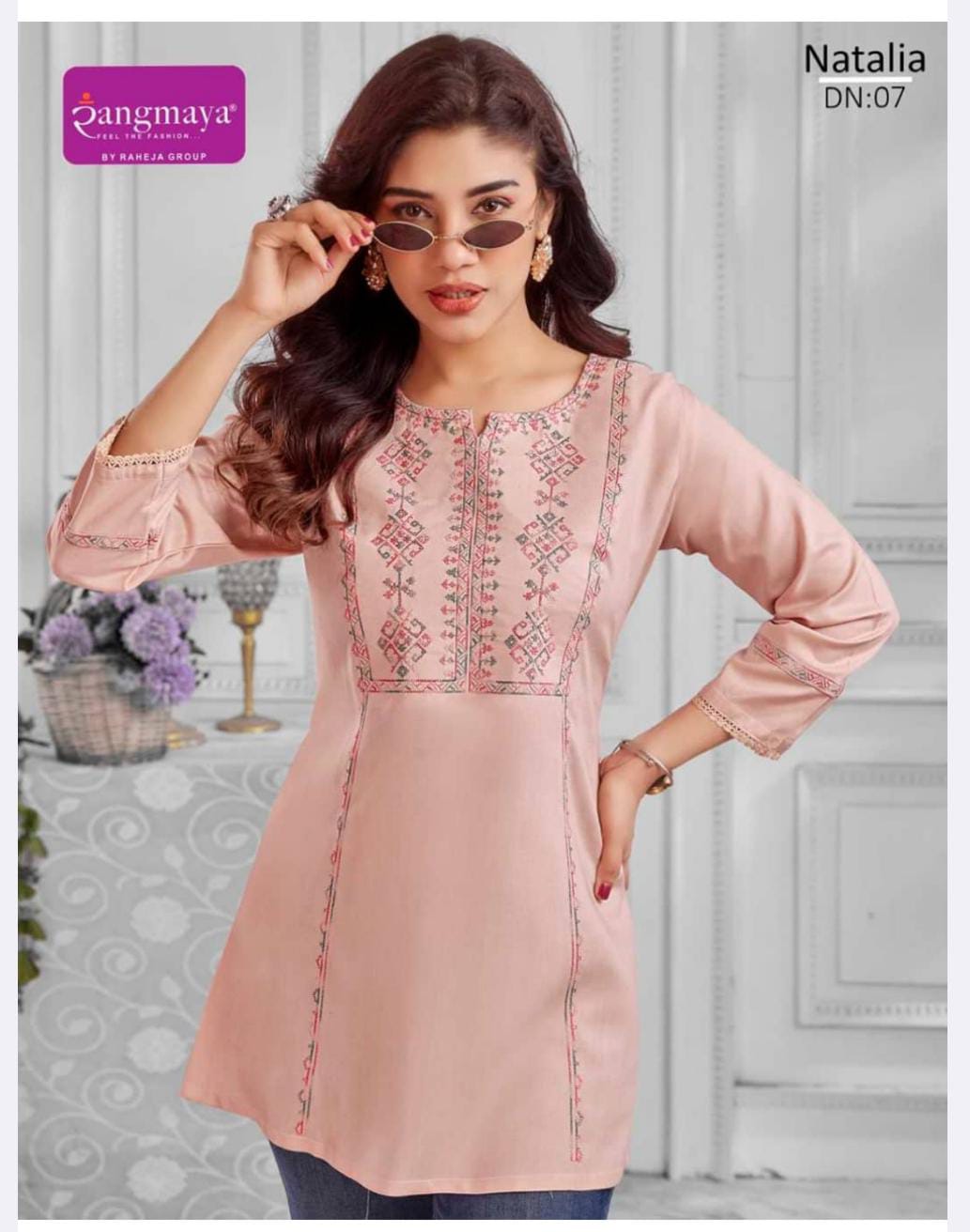 Rangmaya Natalia Rayon Short Tunic Collection