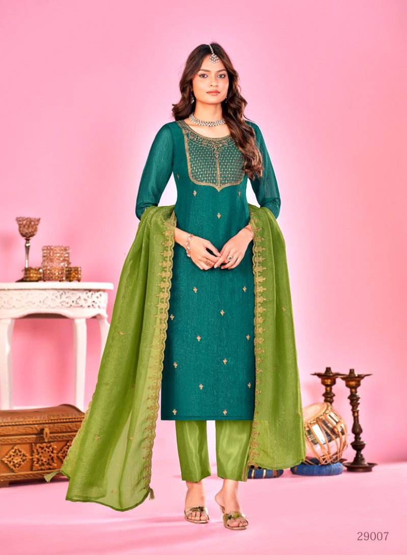 Vishnu Sarista Vol 2 Crunchy Silk Dress Material