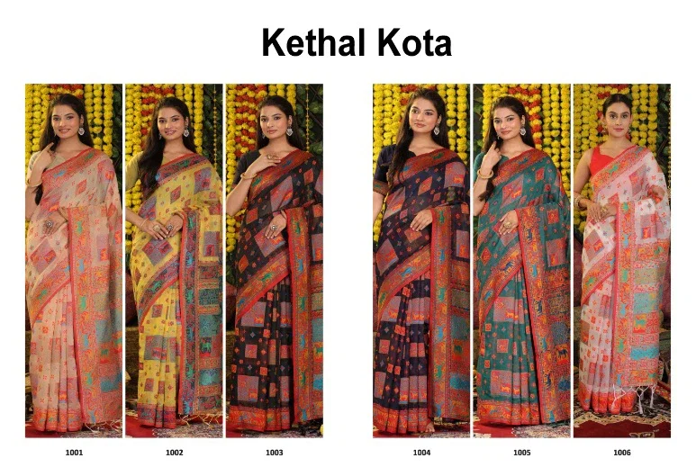 Astita Kethal Kota Linen Cotton Designer Saree Collection
