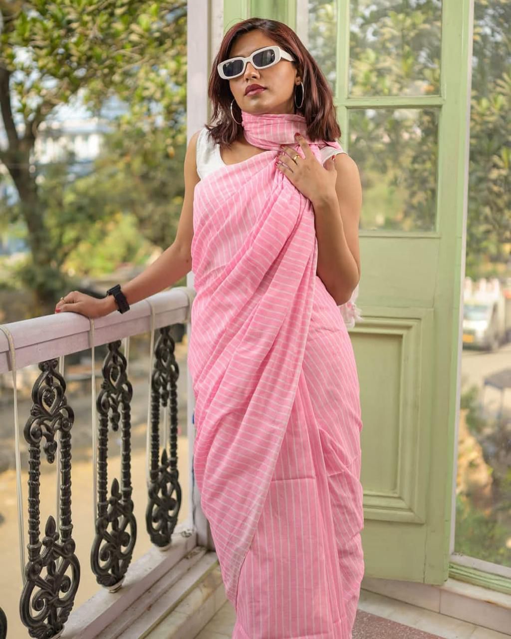 Lekha CF 151 Khadi Cotton Plain Saree 