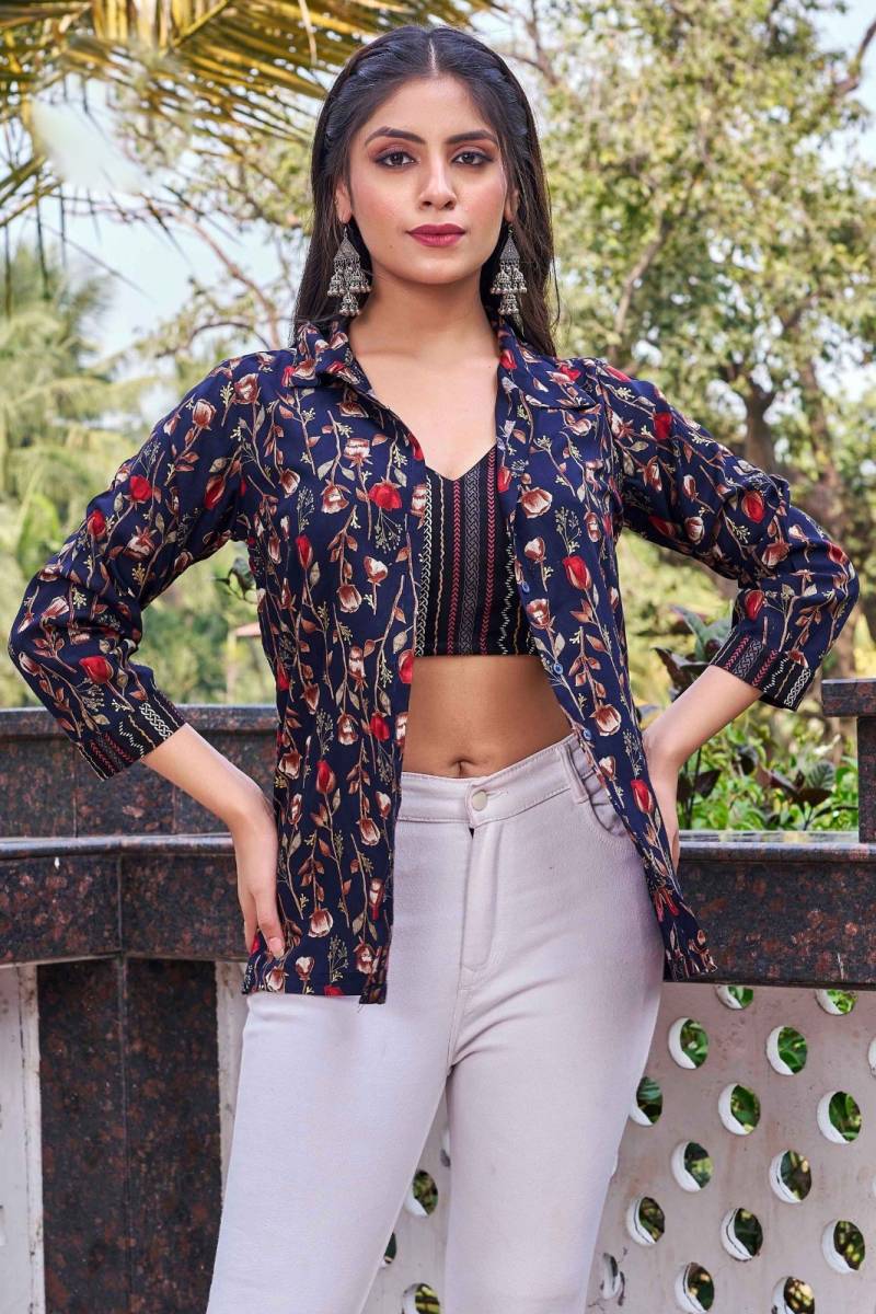 Ctz Mahavidya Rayon Printed Crop Top Collection