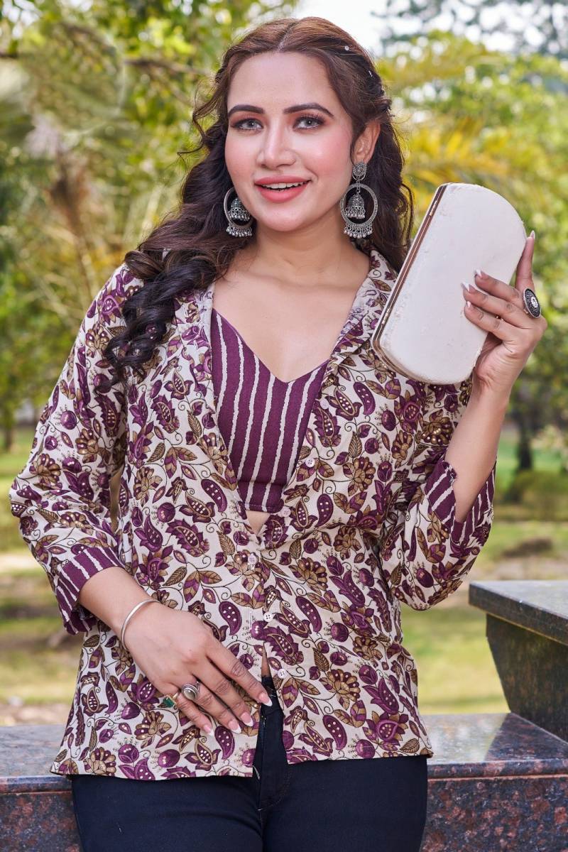 Ctz Mahavidya Rayon Printed Crop Top Collection