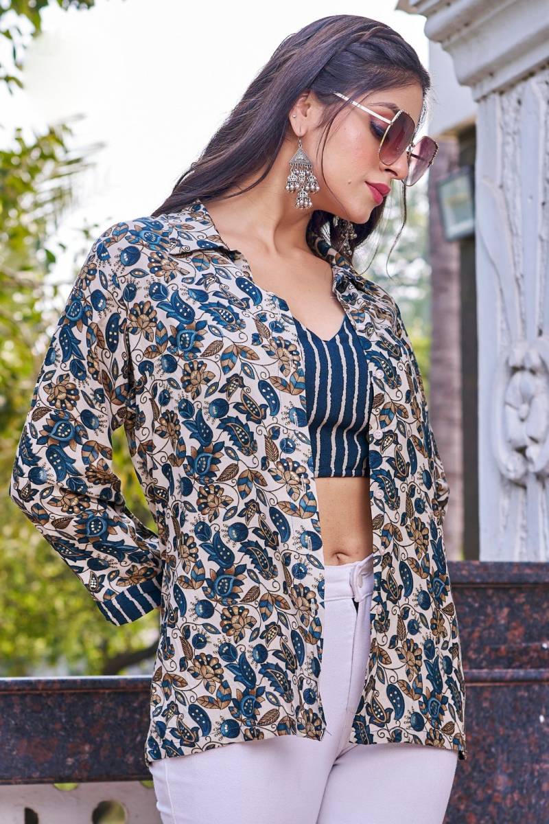 Ctz Mahavidya Rayon Printed Crop Top Collection
