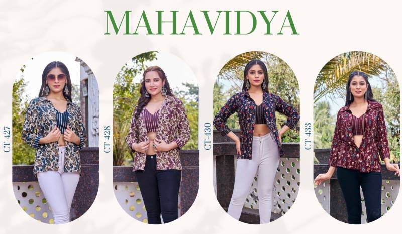 Ctz Mahavidya Rayon Printed Crop Top Collection