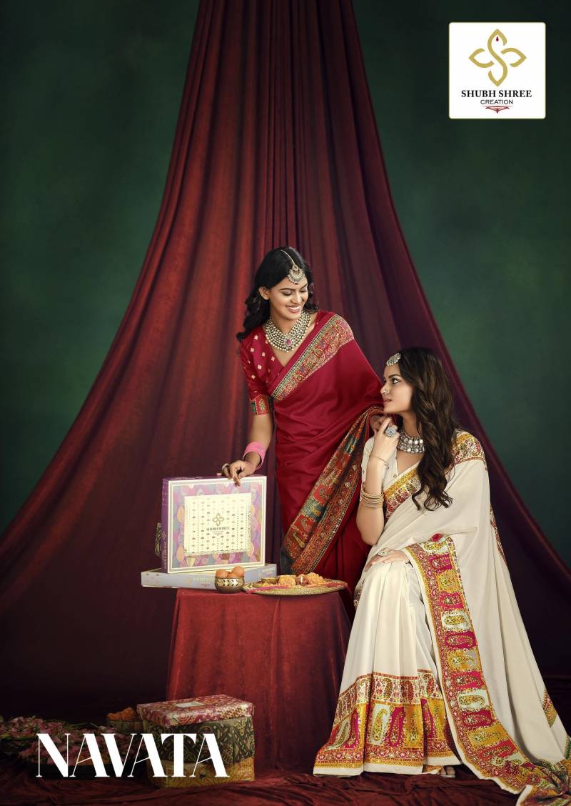 Shubh Shree Navata Tussar Silk Traditional Saree Collection