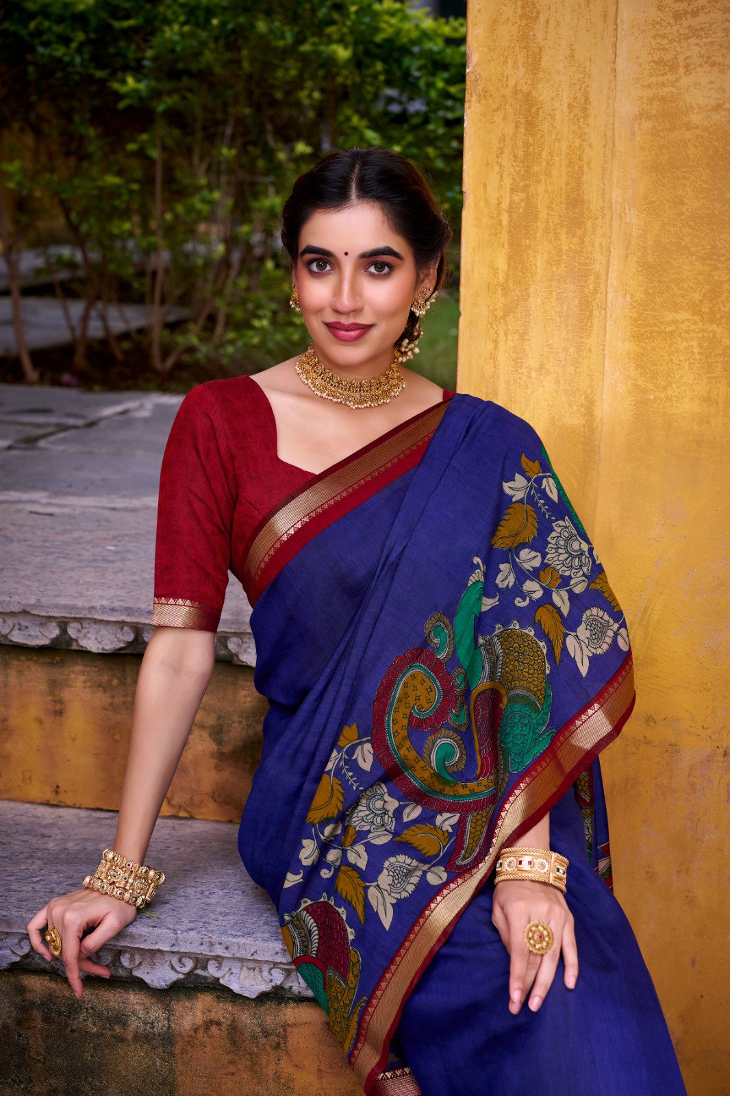 Lekha YNF 7048 Designer Chanderi Polyester Printed Saree Collection