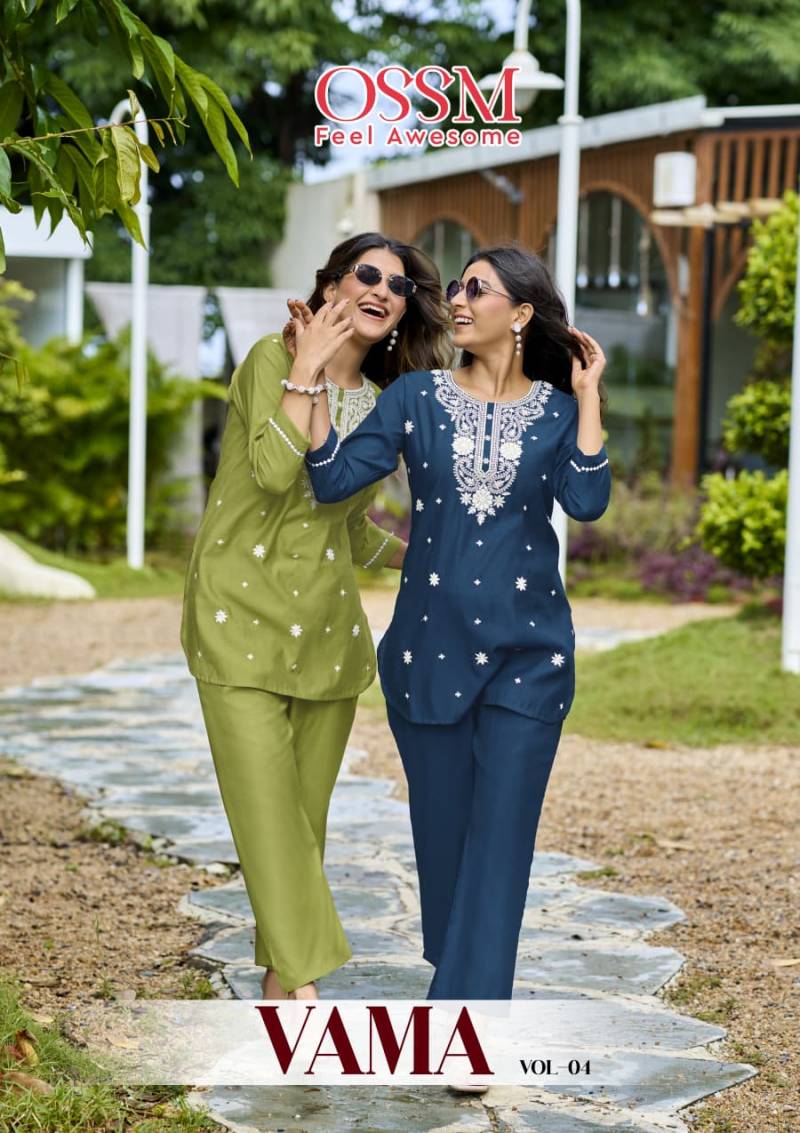 Ossm Vama Vol 4 Viscose Vetican Silk Fancy Co Ord Set Collection