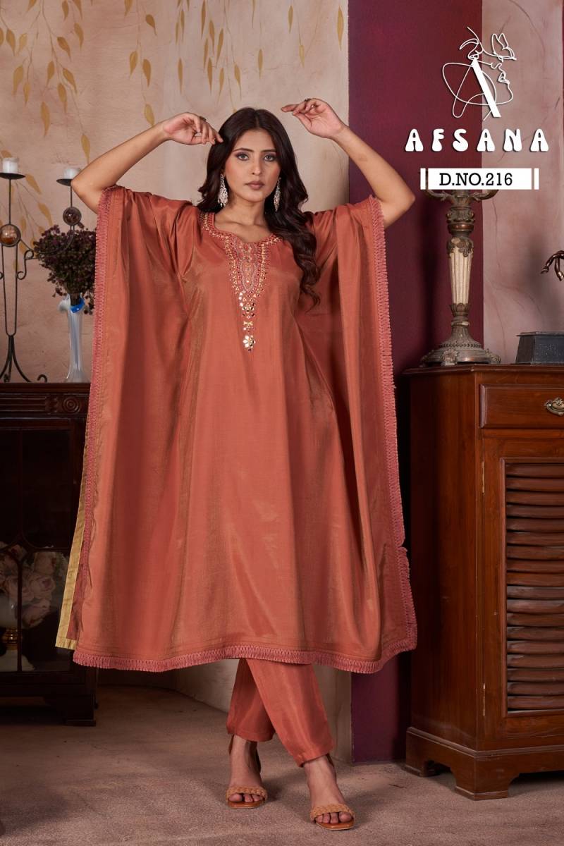 Afsana 216 Modal Digital Printed Kaftans Collection