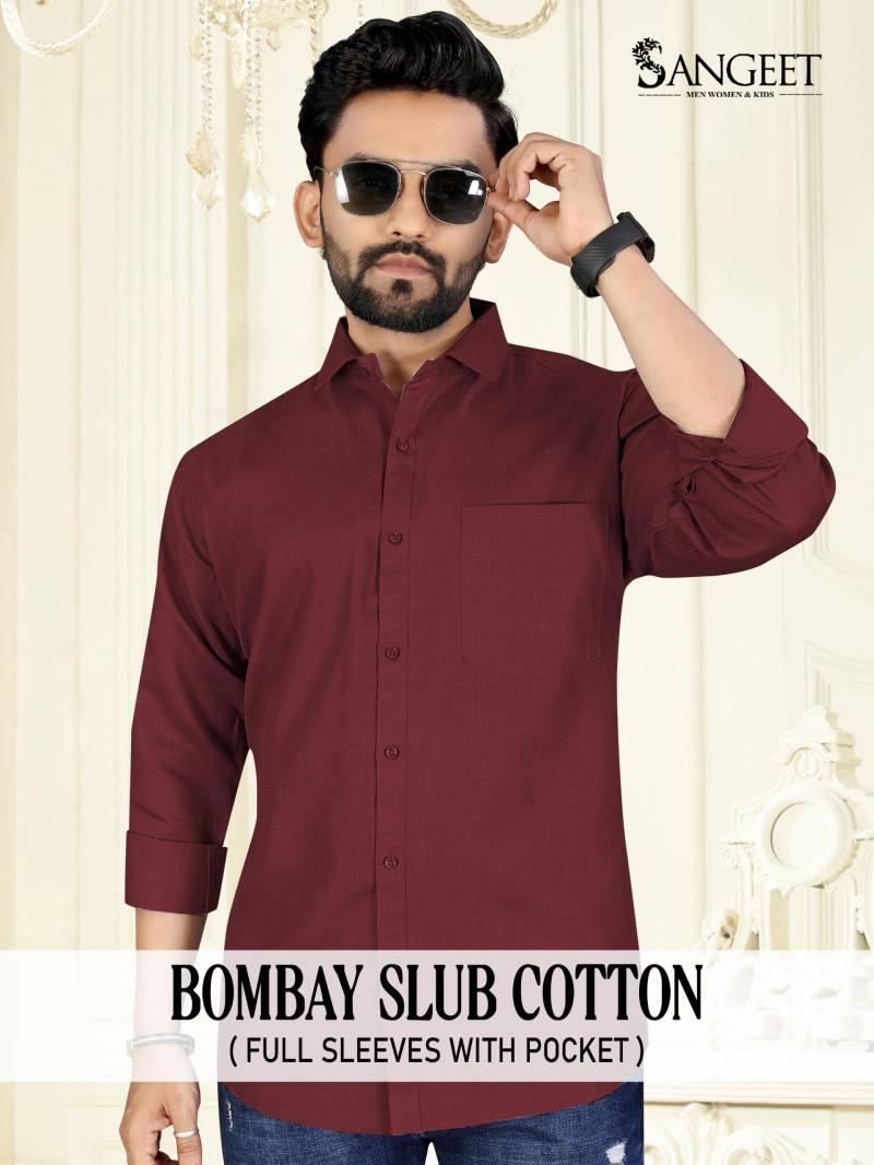 Sangeet Bombay Slub Cotton Mens Shirts Collection