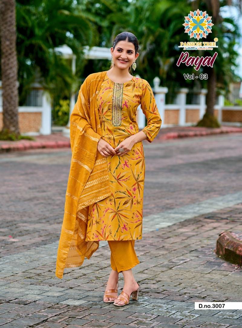 Payal Vol 3 By Passion Tree Vetican Printed Readymade Collection