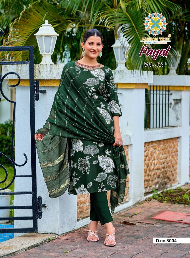 Payal Vol 3 By Passion Tree Vetican Printed Readymade Collection