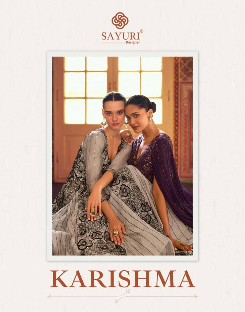 Sayuri Karishma Viscose Jacquard Embroidered Gown Collection