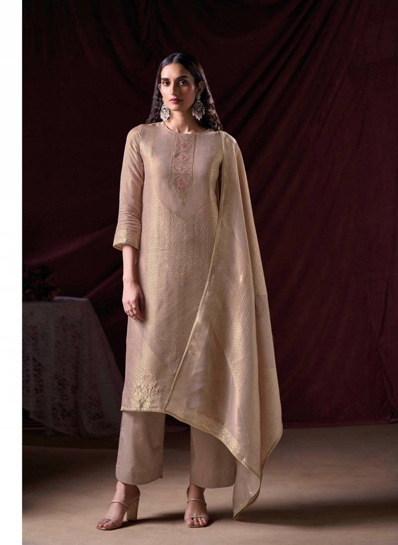 Ganga Arnisa Bemberg Silk Embroidered Salwar Suit Collection