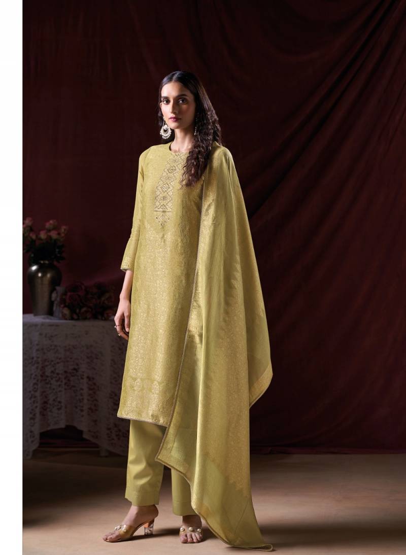 Ganga Arnisa Bemberg Silk Embroidered Salwar Suit Collection