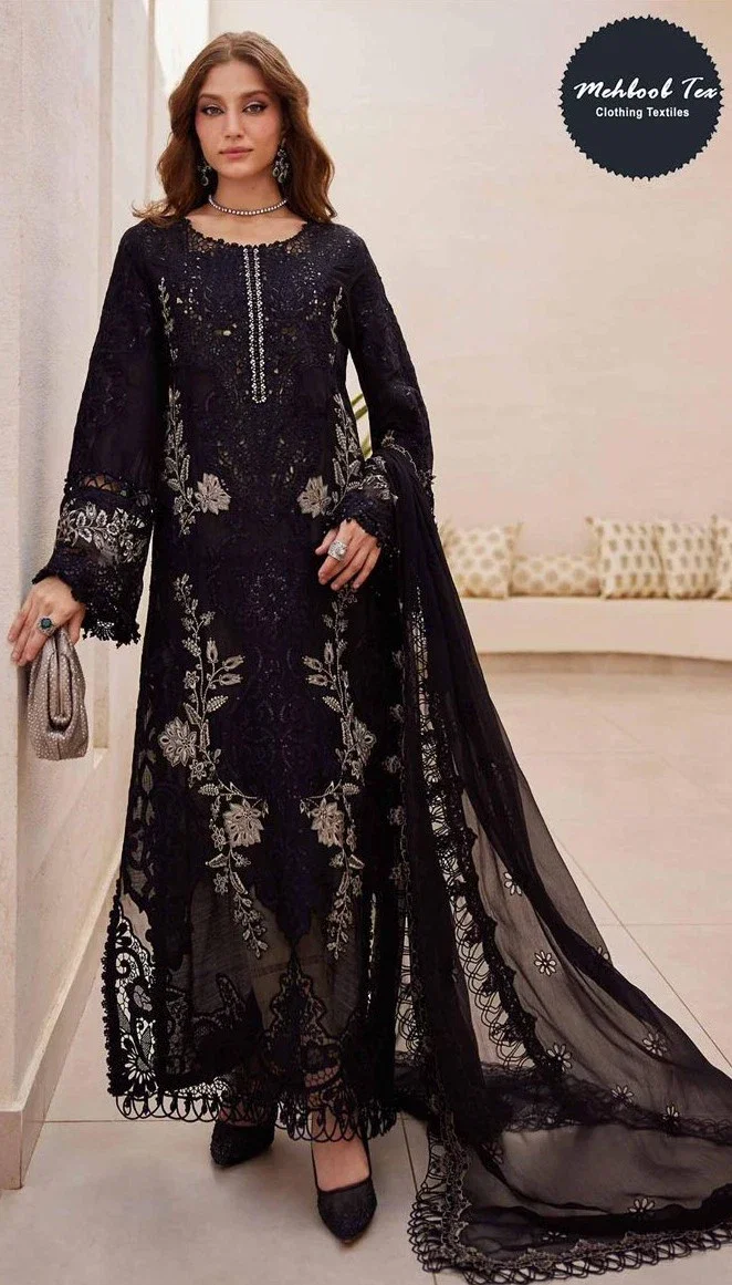Mehboob Tex 1710 Lawn Cotton Dupatta Embroidery Salwar Suits Collection