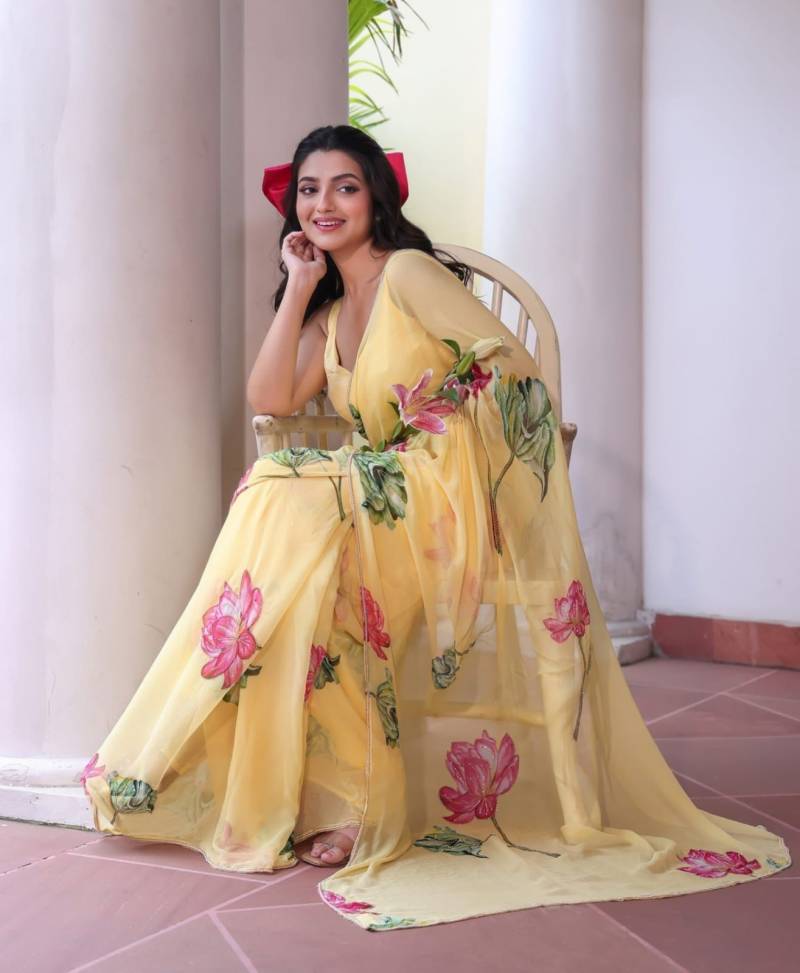 Vt 767 Organza Silk Digital Printed Saree Collection