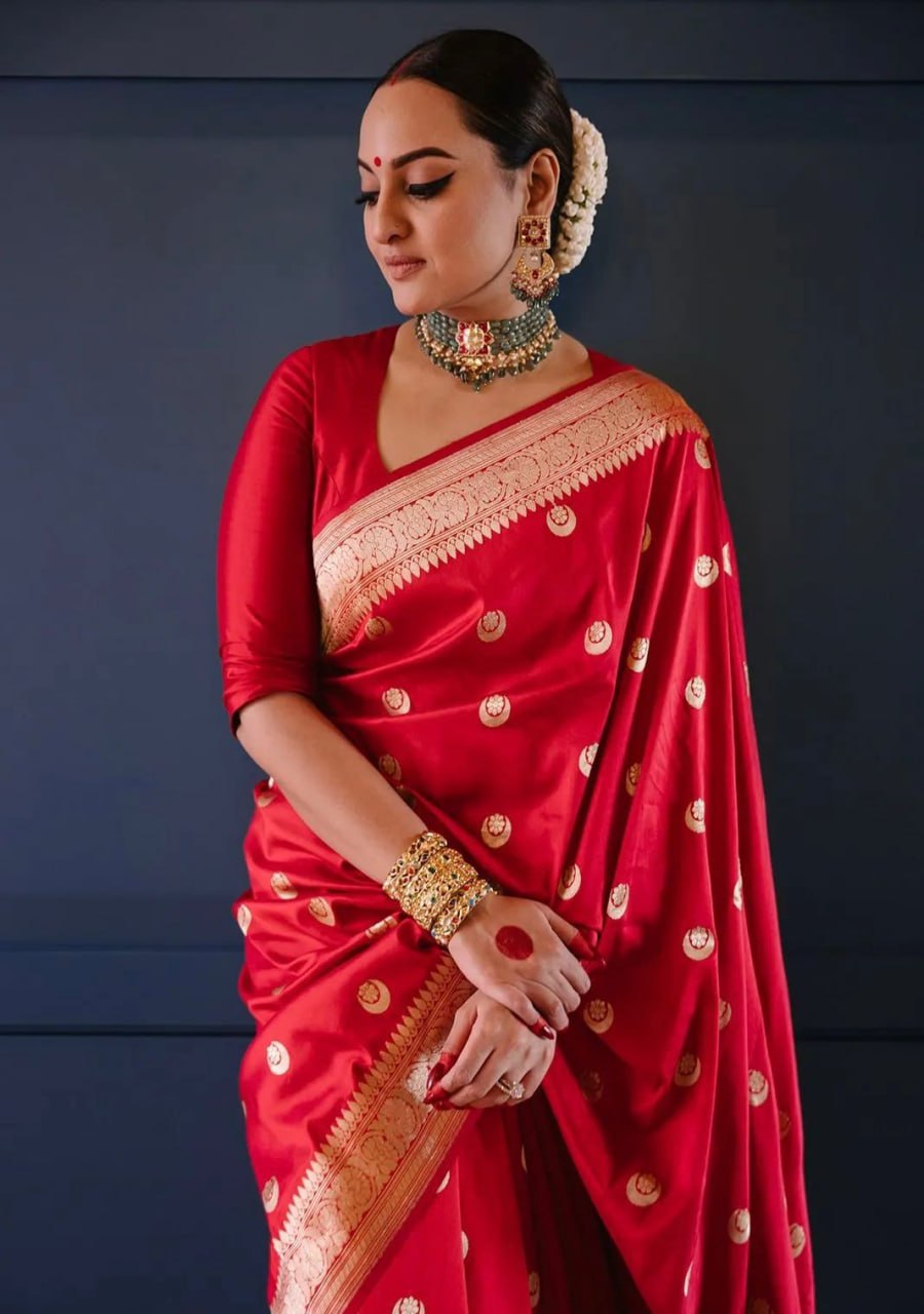 Sf 142 Soft Lichi Silk Jacquard Work Saree