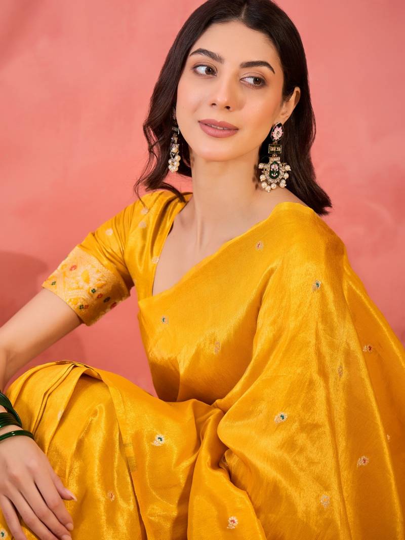 Cp 8251 Shimmer Jacquard Worked Saree Collection