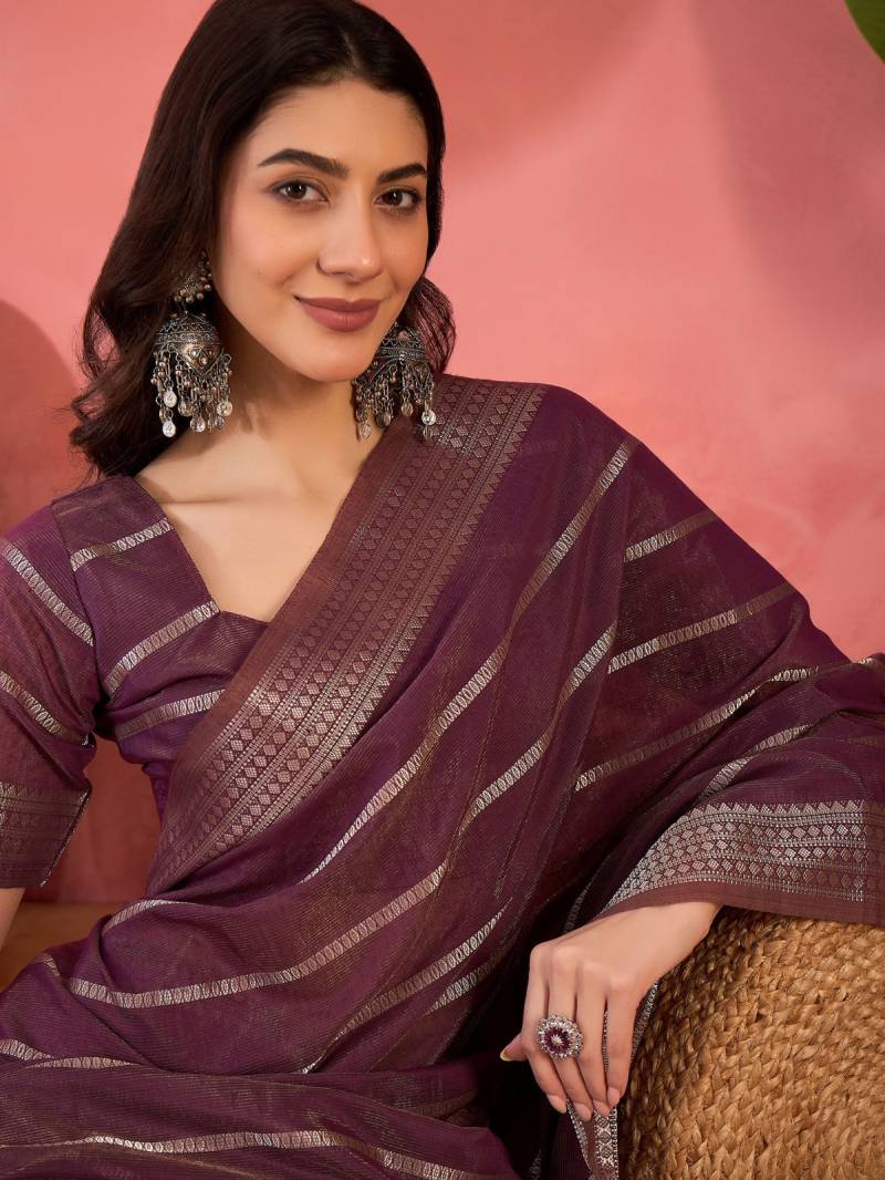 Cp 8250 Jacqaurd Worked Organza Saree Collection