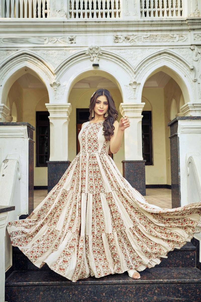 Ctz Jaladhija Rayon Printed Gown Collection