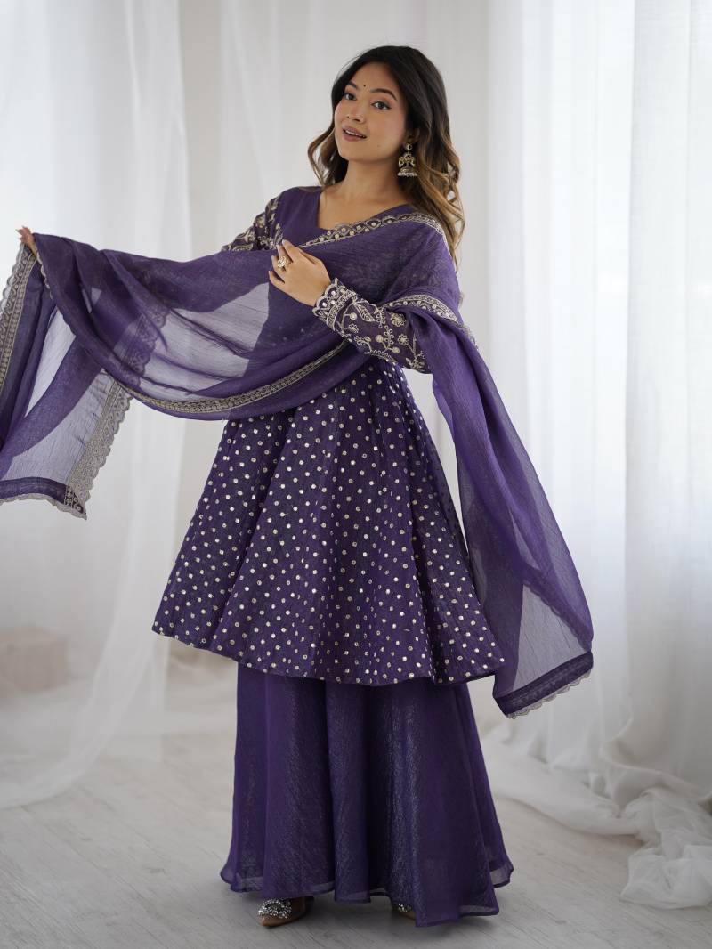 Ruhi Z 3134 Crunchy Silk Embroidered Suits Collection