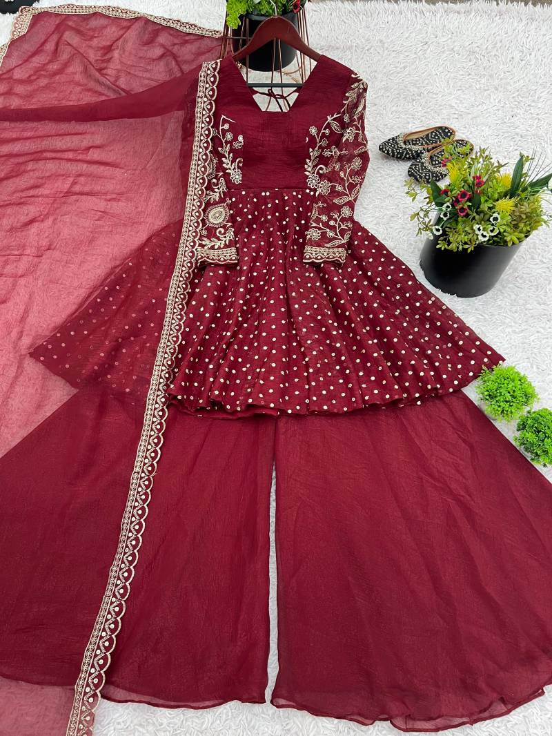 Ruhi Z 3134 Crunchy Silk Embroidered Suits Collection