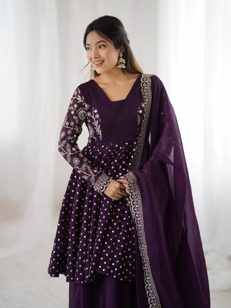 Ruhi Z 3134 Crunchy Silk Embroidered Suits Collection