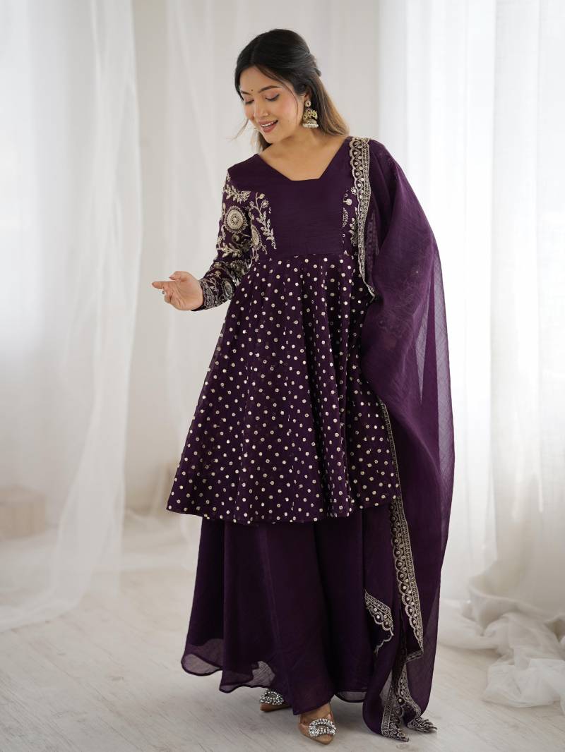 Ruhi Z 3134 Crunchy Silk Embroidered Suits Collection