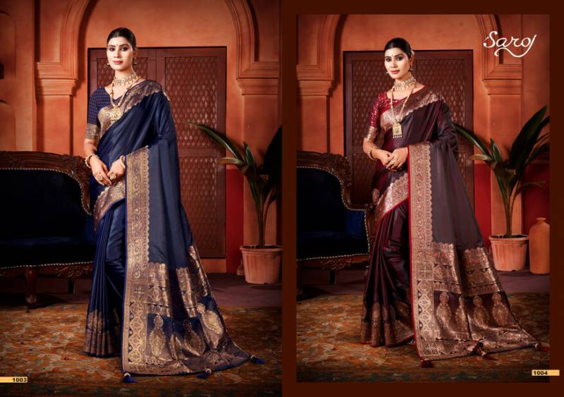 Saroj Sophia Satin Swarovski Vol 2 Satin Silk Saree